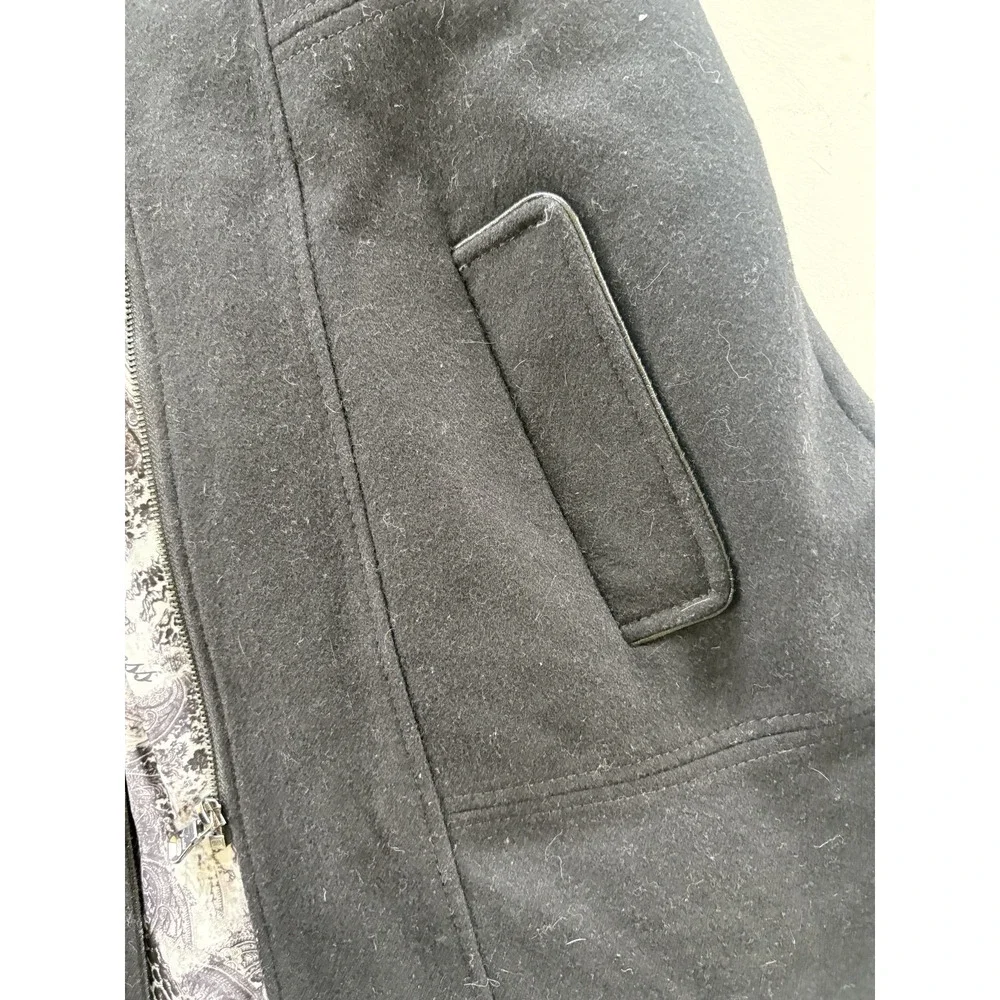 Guess Women’s Gray Wool Blend Coat Full Zip Toggle Buttons Size Large